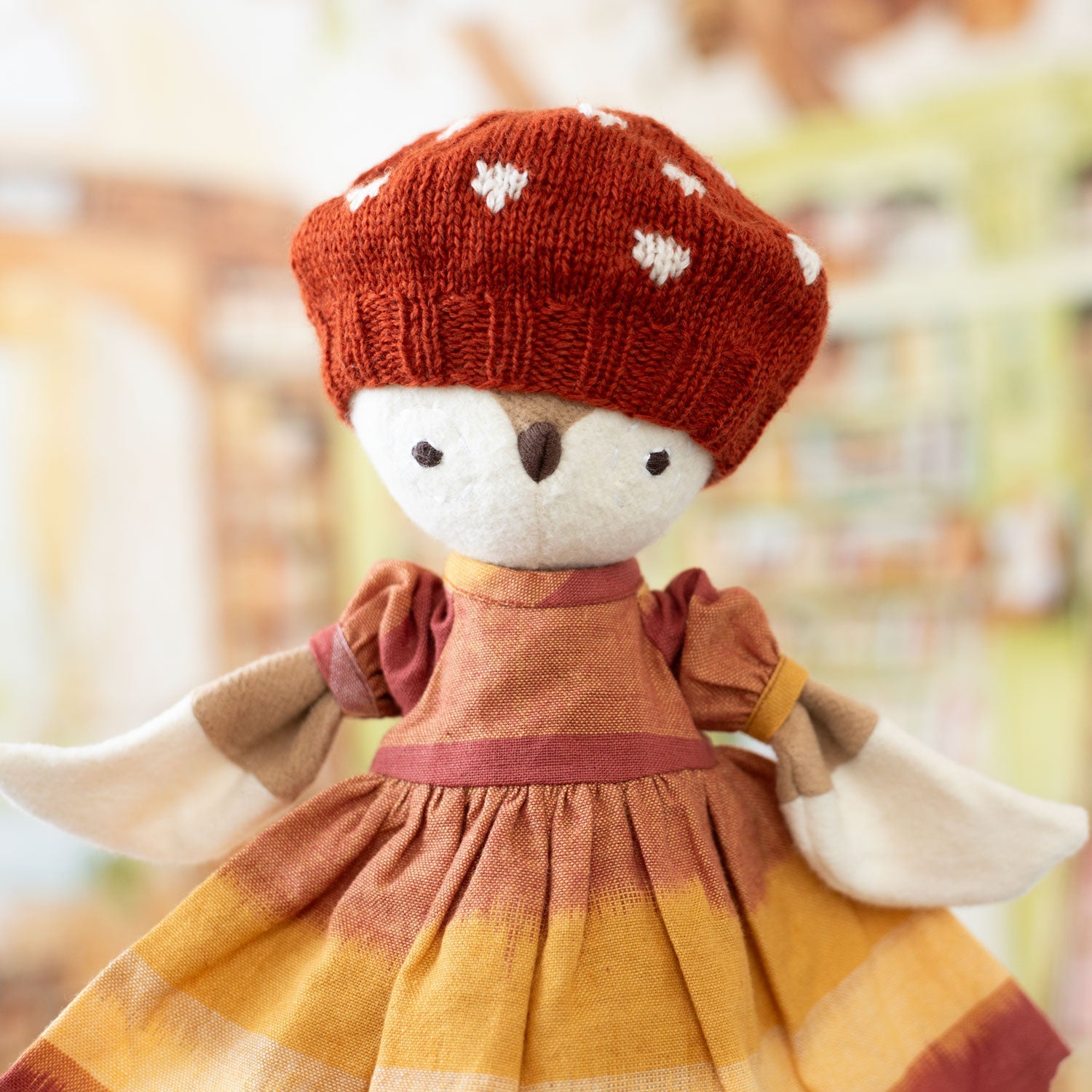 Spotted Mushroom Beret for Dolls