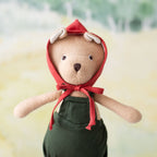 Red Linen Bonnet