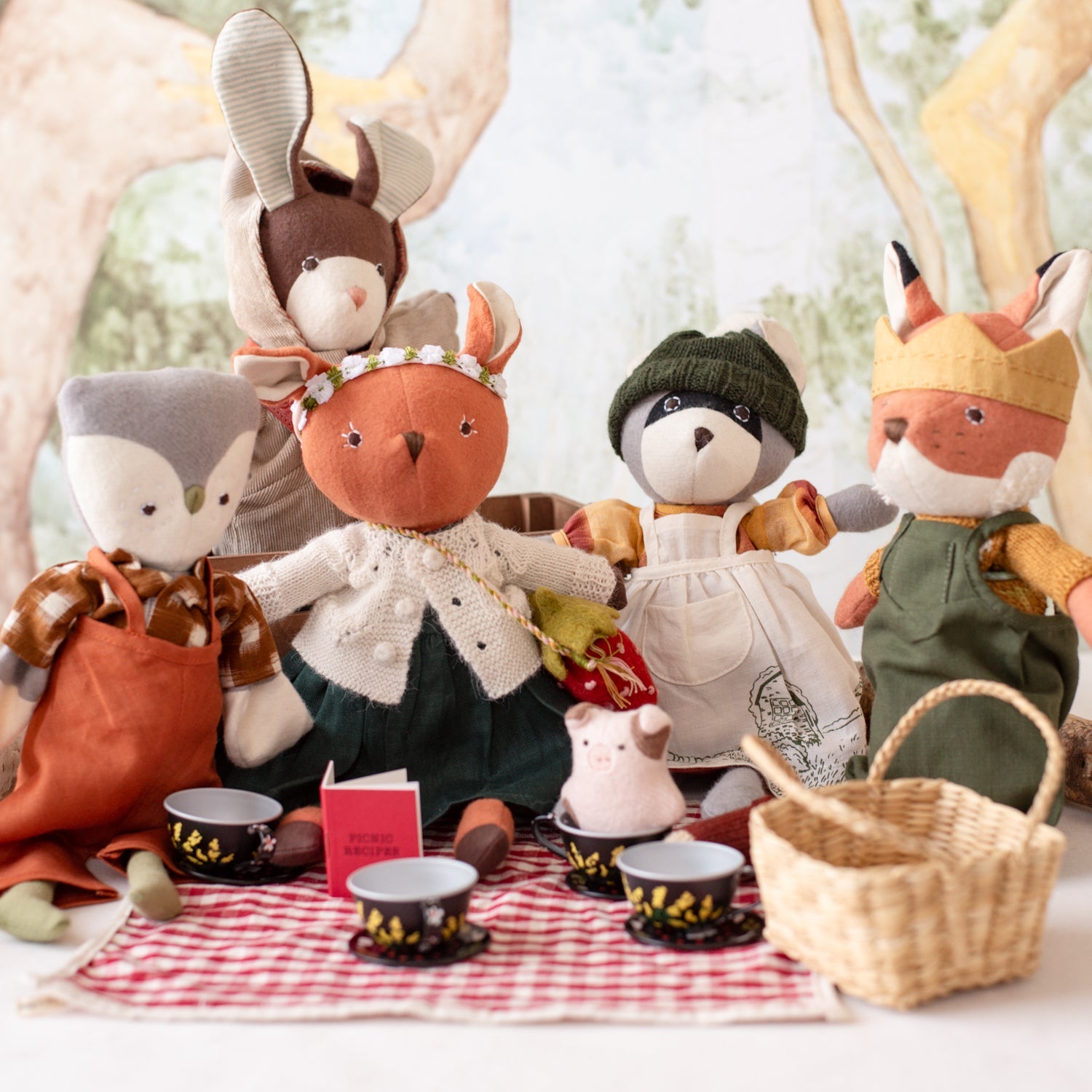 Picnic Basket Set for Dolls