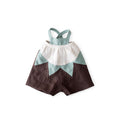 Patchwork Short Overalls for Dolls