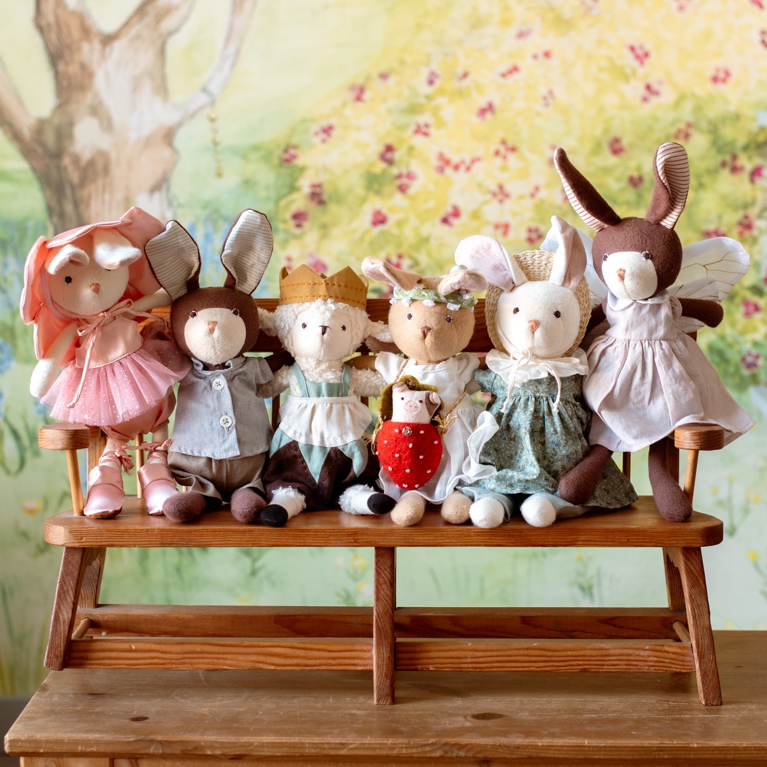Patchwork Short Overalls for Dolls