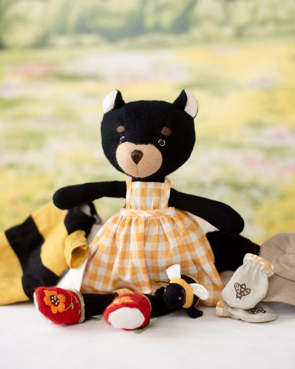 Honey Gingham Dress for Dolls