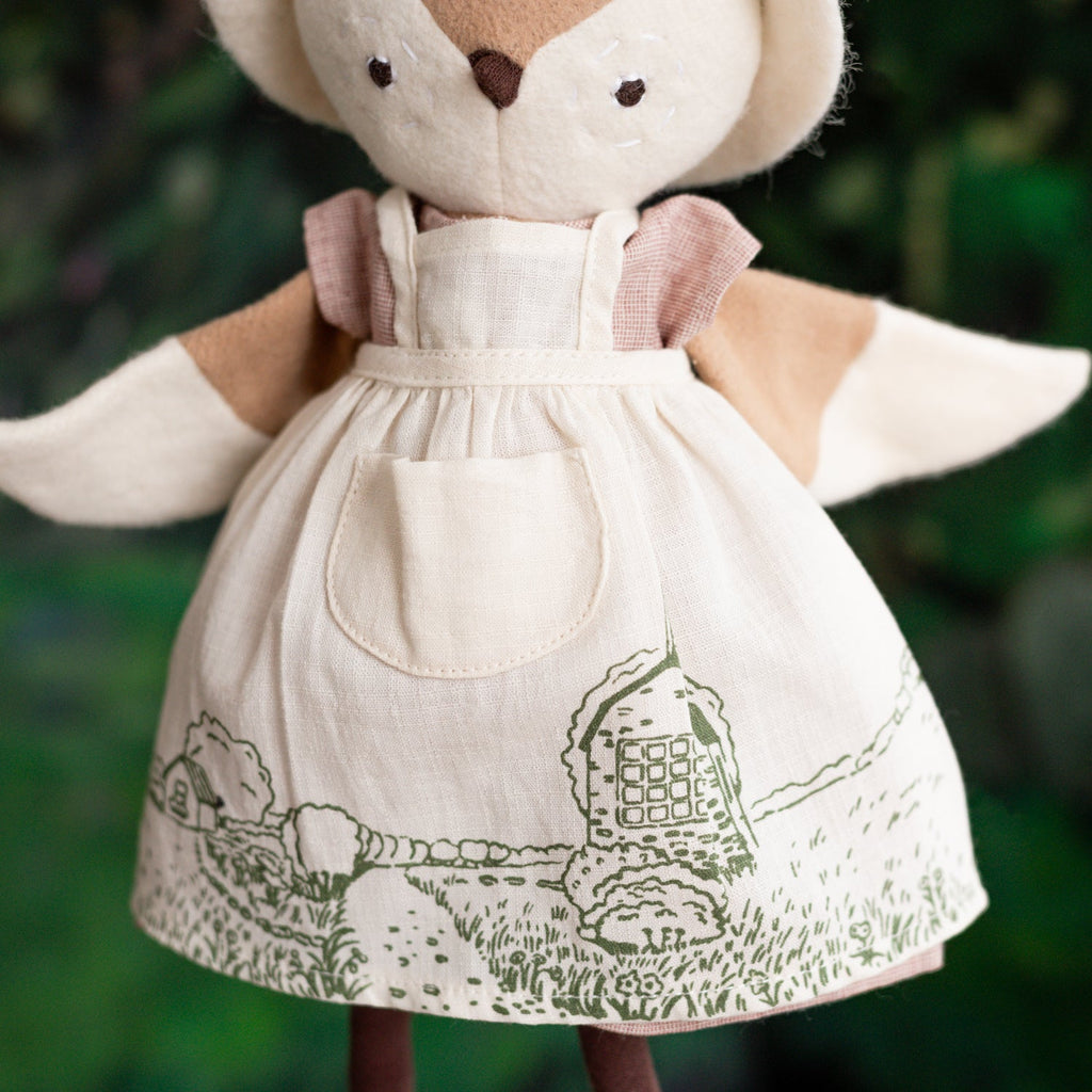 Village Stroll Apron Dress for Dolls